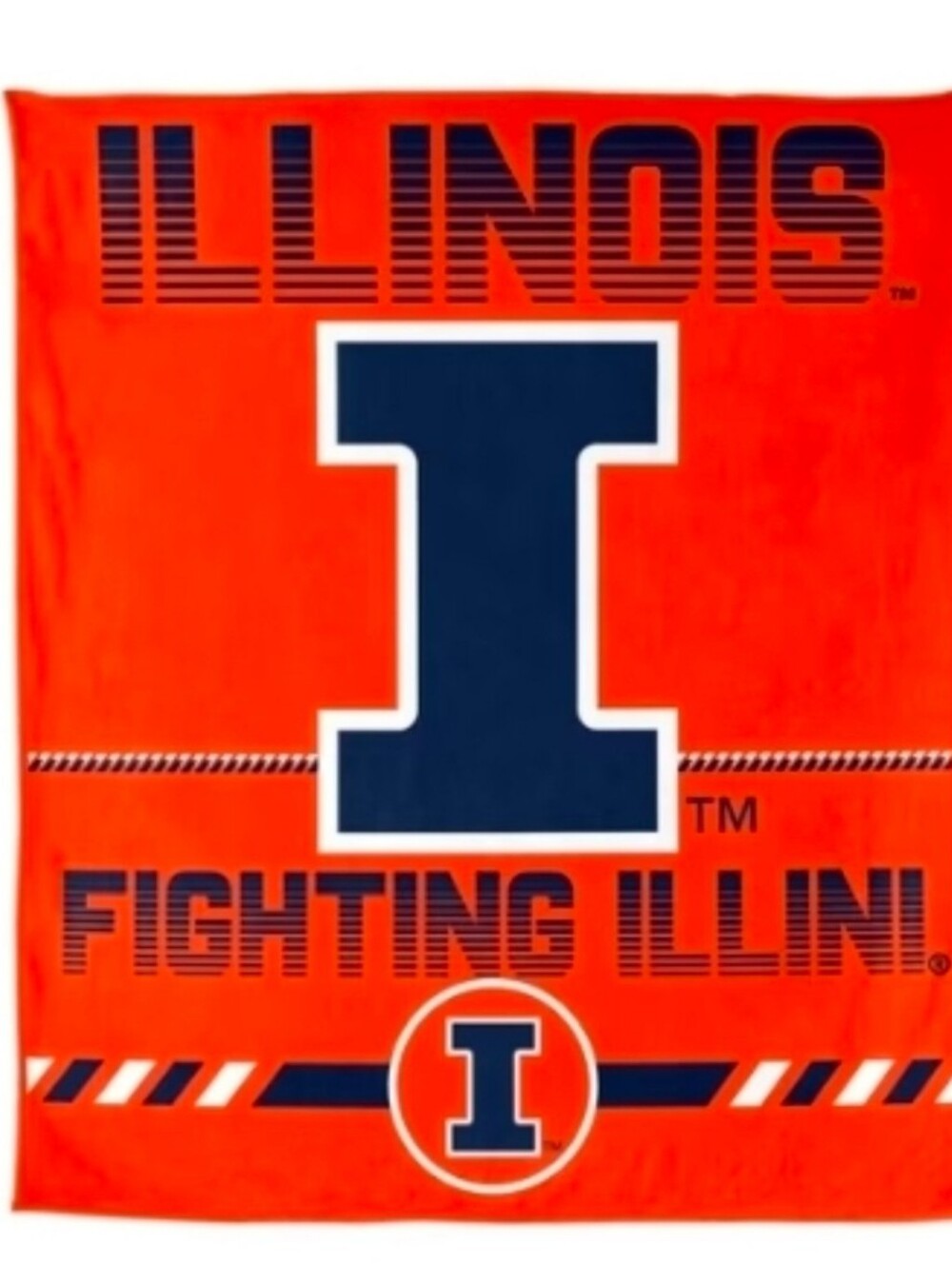 (Ew)Logo Brands Illinois Fighting Illini 60"x70" Super Plush Blanket